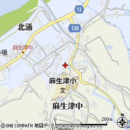 和歌山県紀の川市麻生津中52周辺の地図