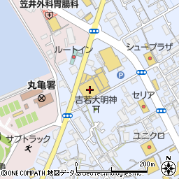 西村ジョイメガホームセンター丸亀店周辺の地図