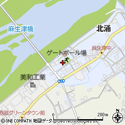 麻生津郵便局周辺の地図