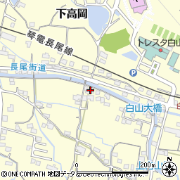 香川県木田郡三木町下高岡1274周辺の地図