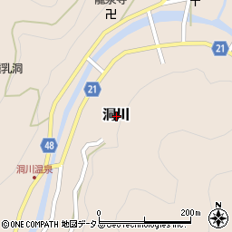 奈良県吉野郡天川村洞川周辺の地図