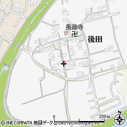 和歌山県紀の川市後田周辺の地図