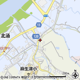 和歌山県紀の川市麻生津中87周辺の地図