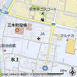 香川県農業協同組合　三木町支店総合課・融資課周辺の地図