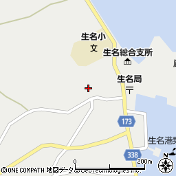 愛媛県越智郡上島町生名浦の浜周辺の地図