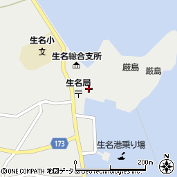 愛媛県越智郡上島町生名厳島周辺の地図