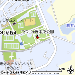 つつじが丘中央公園トイレ周辺の地図