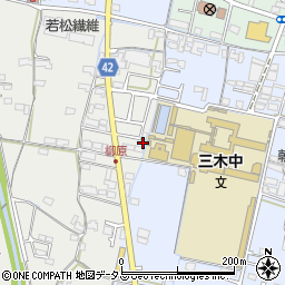 香川県木田郡三木町田中92-8周辺の地図