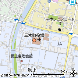 三木町役場　教育総務課周辺の地図