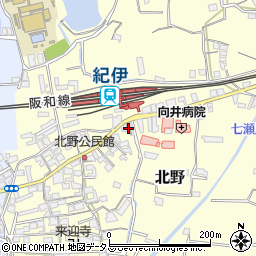 紀伊駅前郵便局周辺の地図