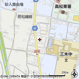香川県木田郡三木町田中101-8周辺の地図