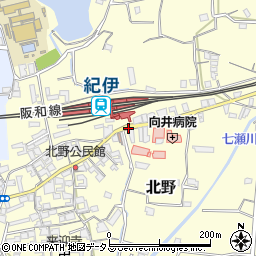紀伊駅前周辺の地図