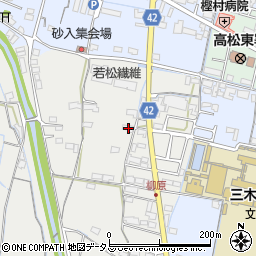 香川県木田郡三木町田中140-2周辺の地図