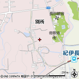 和歌山県紀の川市別所周辺の地図