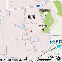 和歌山県紀の川市別所周辺の地図