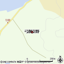 愛媛県越智郡上島町弓削引野周辺の地図