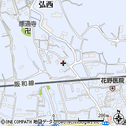 和歌山県和歌山市弘西455周辺の地図