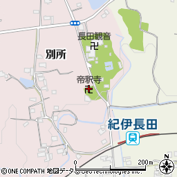 帝釈寺周辺の地図