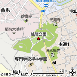 桃陵公園周辺の地図