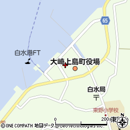大崎上島町役場本庁　地域経営課・地籍調査係周辺の地図