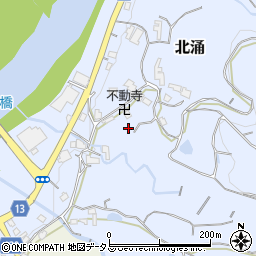和歌山県紀の川市北涌周辺の地図