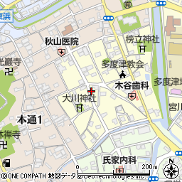 香川県多度津町（仲多度郡）元町周辺の地図