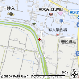 香川県木田郡三木町田中185周辺の地図