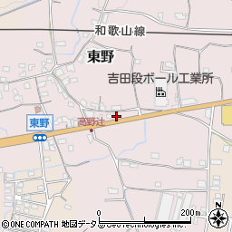 和歌山県紀の川市東野107-2周辺の地図