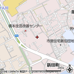 香川県丸亀市新田町117-7周辺の地図