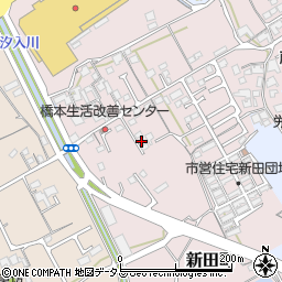 香川県丸亀市新田町117周辺の地図