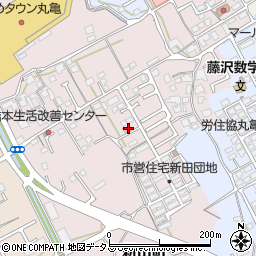 香川県丸亀市新田町100周辺の地図