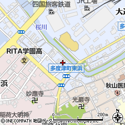 高松信用金庫多度津支店周辺の地図