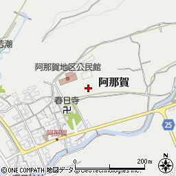 兵庫県南あわじ市阿那賀周辺の地図