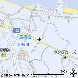 香川県東かがわ市馬篠周辺の地図