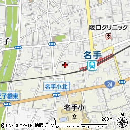 和歌山県紀の川市名手市場48周辺の地図