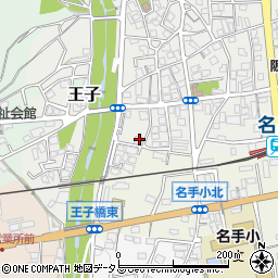 和歌山県紀の川市名手市場40周辺の地図