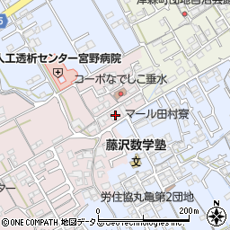 香川県丸亀市新田町223-1周辺の地図