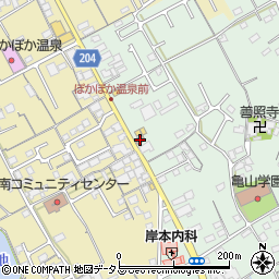 丸亀城南郵便局 ＡＴＭ周辺の地図