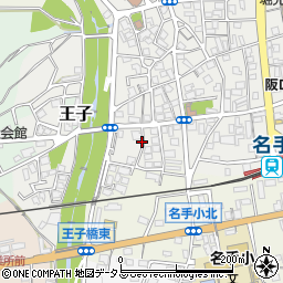 和歌山県紀の川市名手市場39周辺の地図