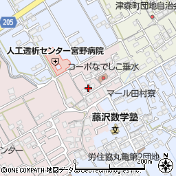 香川県丸亀市新田町235-3周辺の地図