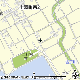 香川県丸亀市土器町西2丁目101周辺の地図