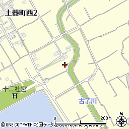 香川県丸亀市土器町西2丁目62周辺の地図