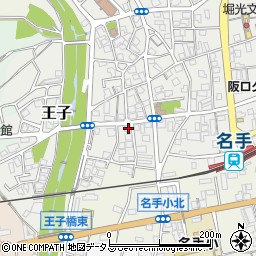 和歌山県紀の川市名手市場46周辺の地図