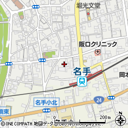 和歌山県紀の川市名手市場51周辺の地図