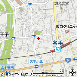 和歌山県紀の川市名手市場19周辺の地図
