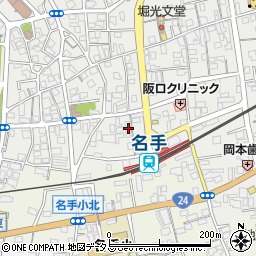 和歌山県紀の川市名手市場55周辺の地図