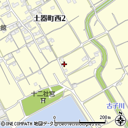 香川県丸亀市土器町西2丁目125周辺の地図