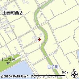 香川県丸亀市土器町西2丁目60周辺の地図