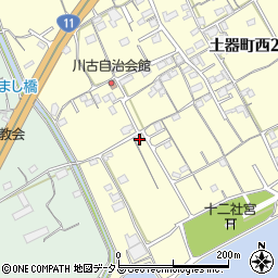 香川県丸亀市土器町西2丁目259周辺の地図