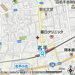 和歌山県紀の川市名手市場67周辺の地図